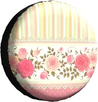 spare tire cover universal tires cover pink rose car tire cover wheel weatherproof and dust proof uv sun tire cover fit