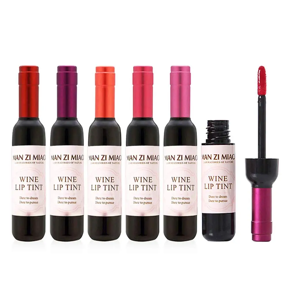 

Long Lasting Matte Waterproof Lipstick for Women Makeup Wine Bottle Lip Gloss Wholesale Lipstick Free Shipping Tint Lips Beauty