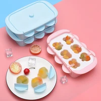 6 grids ice cream cube tray mold food grade silicone reusable ice cubes popsicle maker boat shape dessert mould with sticks