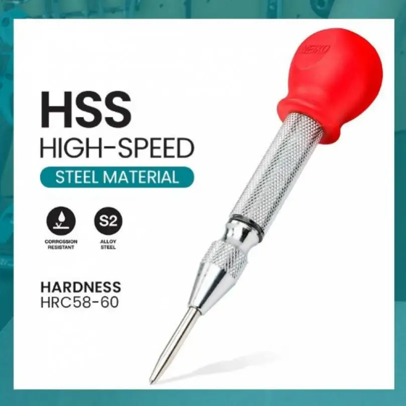 Автоматический центральный Перфоратор с крышкой, регулируемый ударный пружинный перфоратор, пресс для дерева, маркер для вмятин, деревообрабатывающий инструмент, сверло Автоматический центральный Перфоратор с крышкой, регулируемый ударный пружинный перфоратор, пресс для дерева, маркер для вмятин, деревообрабатывающий инструмент, сверло