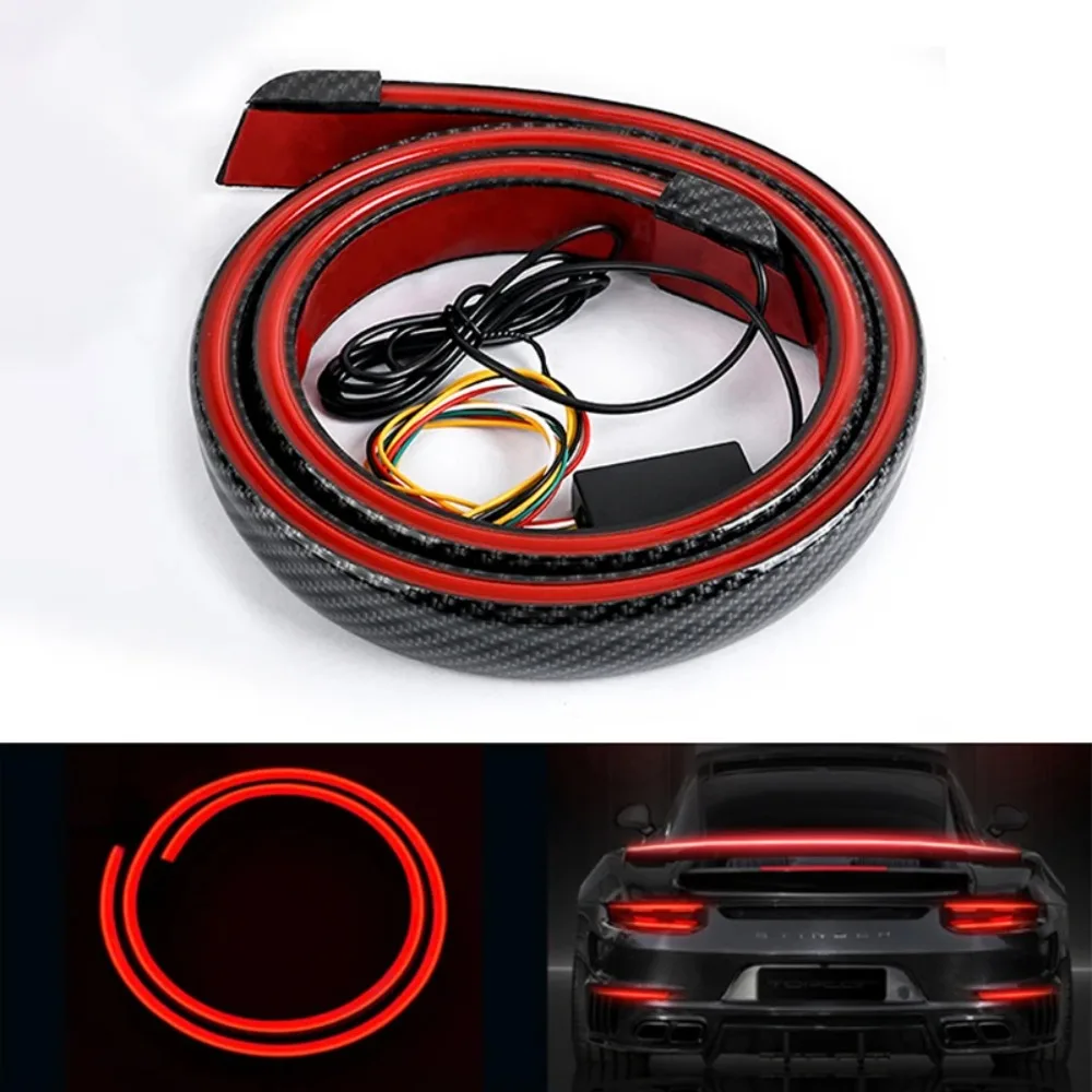 Фото Универсальный автомобильный спойлер с LED-подсветкой для BMW, Ford, Golf, Benz, внешние элементы кузова, задний спойлер с функцией стоп-сигнала и поворотника с дневными ходовыми огнями. №4