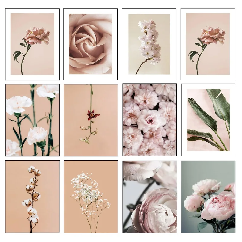 

Настенная картина «пиона», настенная Картина на холсте в скандинавском стиле, с цветами и растениями, Розовые Настенные постеры, картины для гостиной, подарочные украшения