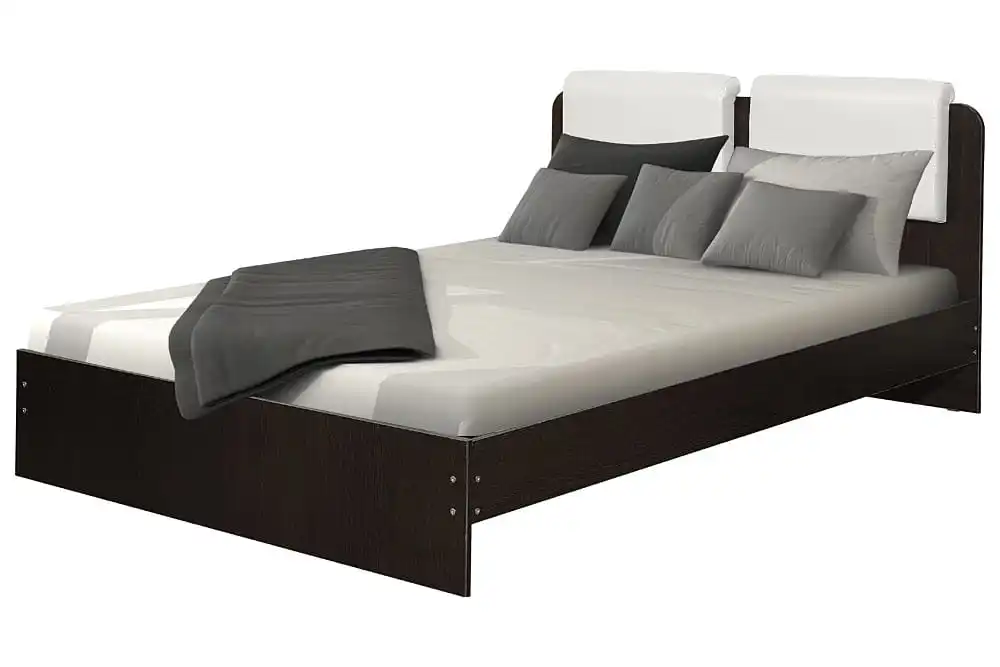 Кровать двуспальная из ДСП/искусственной кожи 1200x2000 мм с камерой.