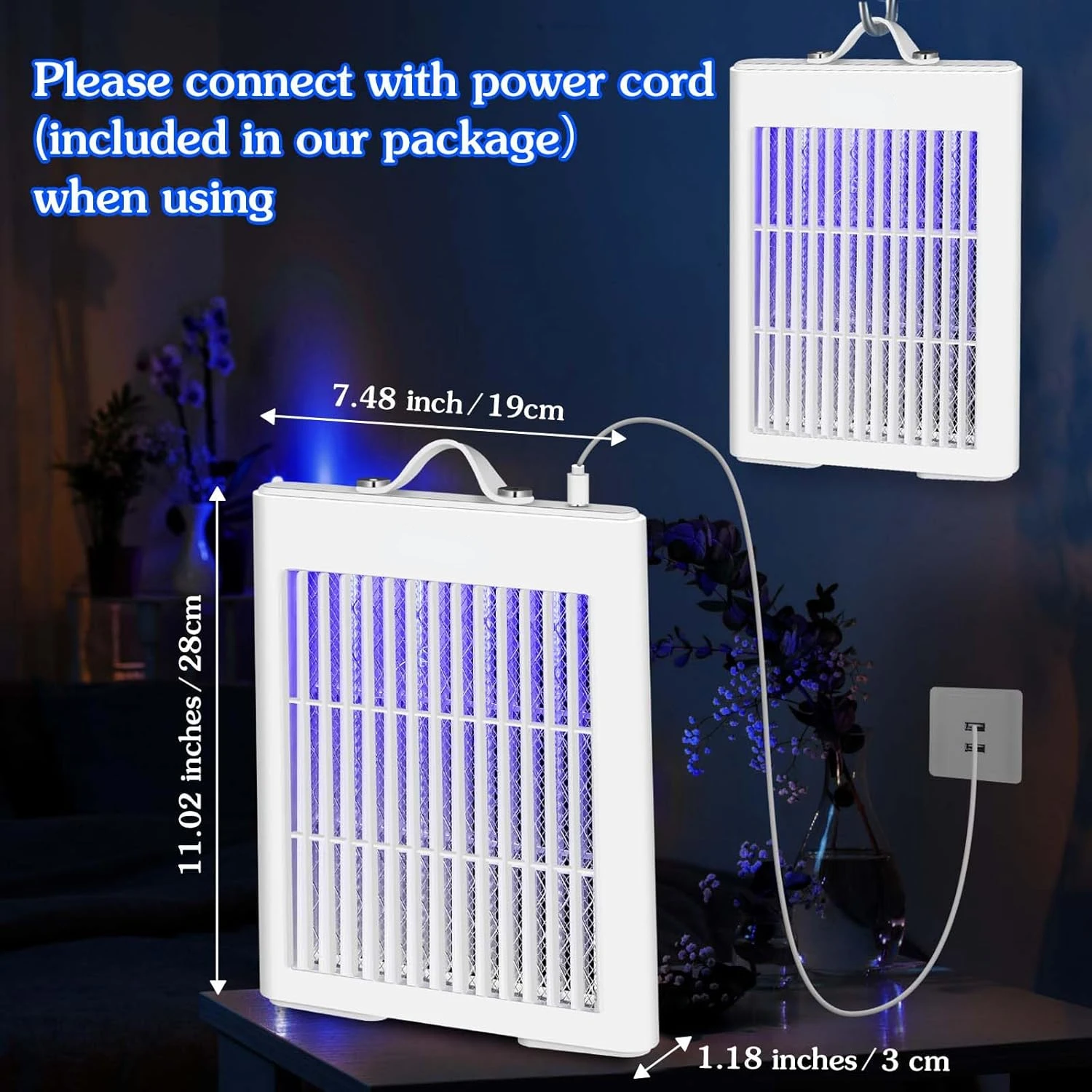 Крытый мощный убийца комаров 3000 В лампа от с питанием USB ловушки для насекомых