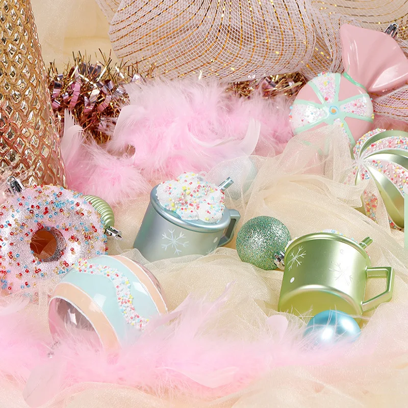 

Christmas Tree Ornaments Colorful Christmas Balls Xmas Hanging Pendants Home Decor New Year Gifts Noel Navidad 2023