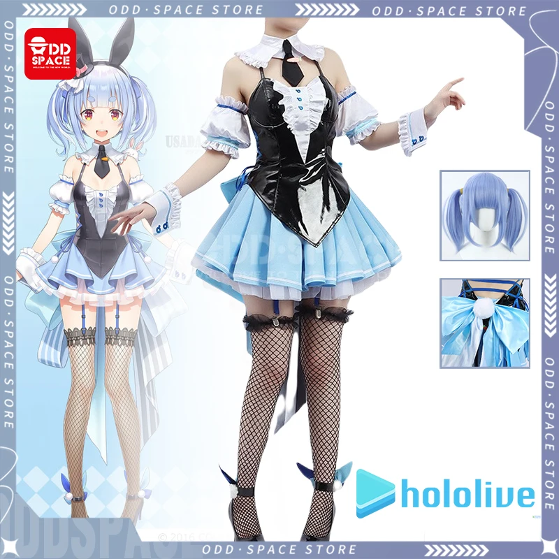 

Vtuber Usada Pekora Hololive Production Cosplay Suit Anime Hololive Usada Pekora Cosplay Costume Cute Pleated Rabbit Skirt Wig