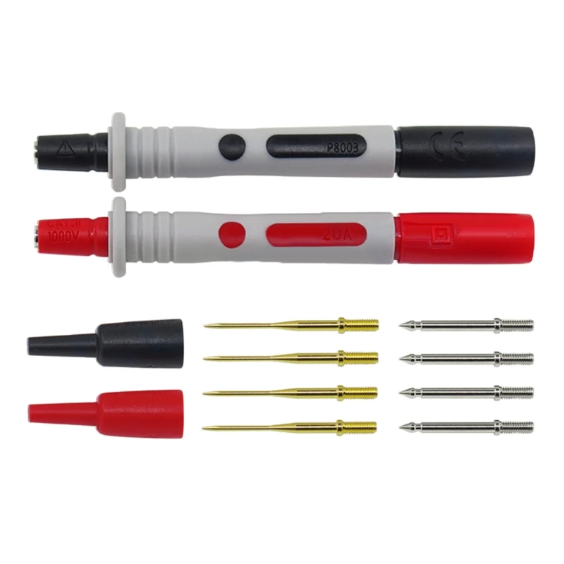 

P8003 Multimeter Probes Electrical Test Probe 4mm Banana Plug Length 98mm/3.86'' Drop Shipping