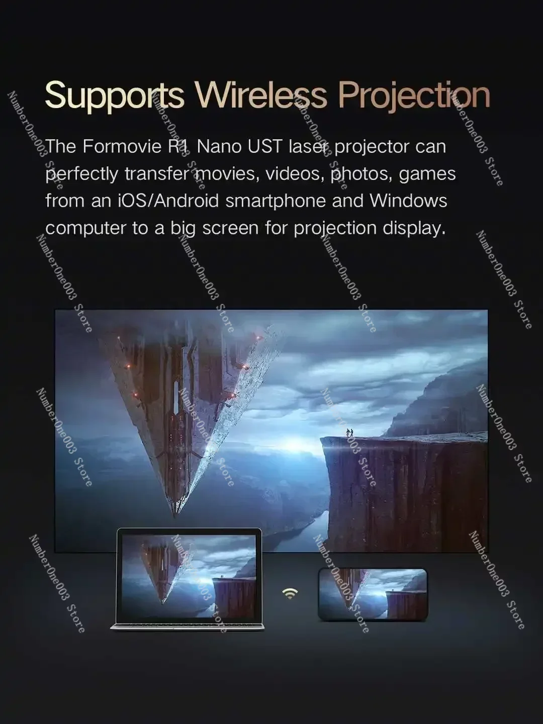 Лазерный проектор со сверхкороткой фокусировкой проекция для домашней стены