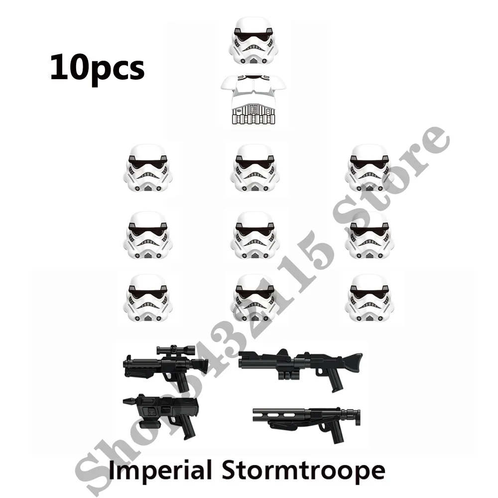 

DISNEY 10pcs Imperial Stormtrooper Incinerator Building Blocks Bricks Action Figures Kids Gift X1656 X1657 X1658 Children Toys