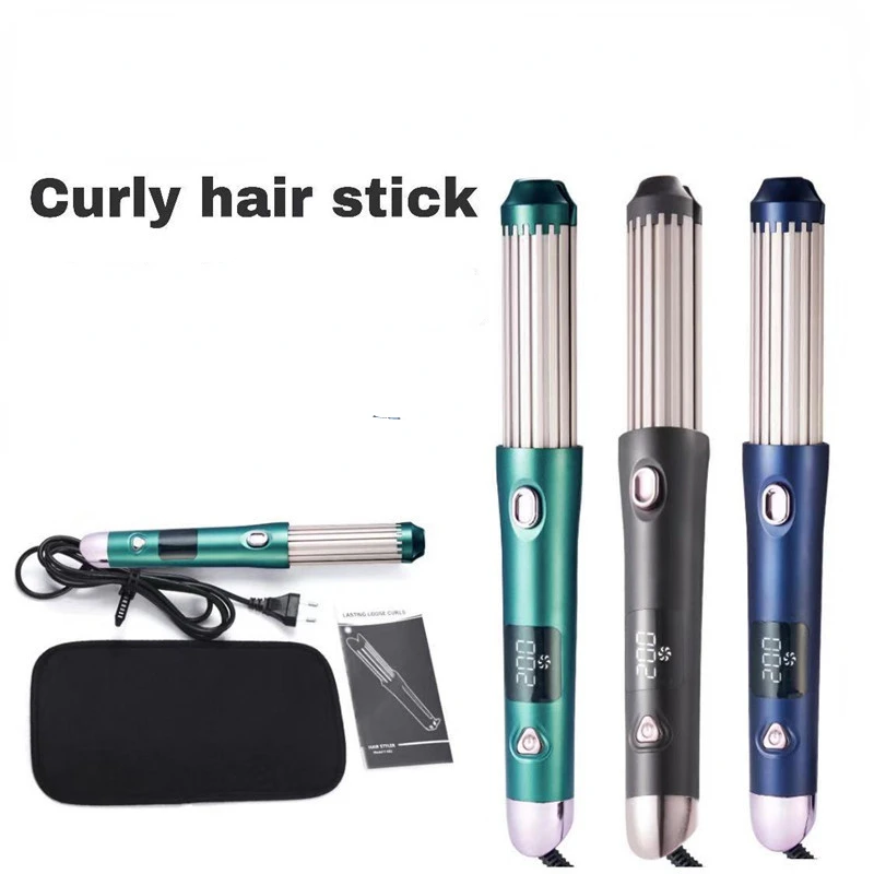 

Multifunction 2 In 1 Hair Curling Iron With Digital LCD Display Instant Heating Electric Hair Straightener Styler