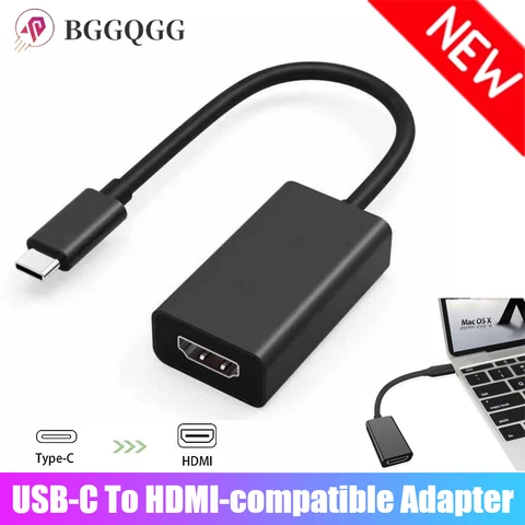 Кабель USB-C к HDMI BGGQGG черный 20см