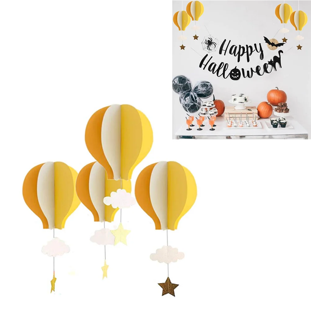 3D бумажный кулон воздушные шары HotAir подвесной орнамент воздушный шар бумажная