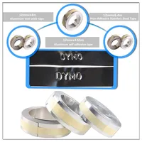 Free Shipping 10PK Non Aluminum Non-Adhesive Label Tape SC0031000 12mmx4.8m metal tapes for DYMO Metal Embossing Machine M1011