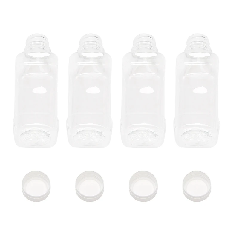 

LUDA 80 Pack 250Ml Empty Juice Bottles Reusable Square Drink Containers With Lids For Storing Homemade Beverages