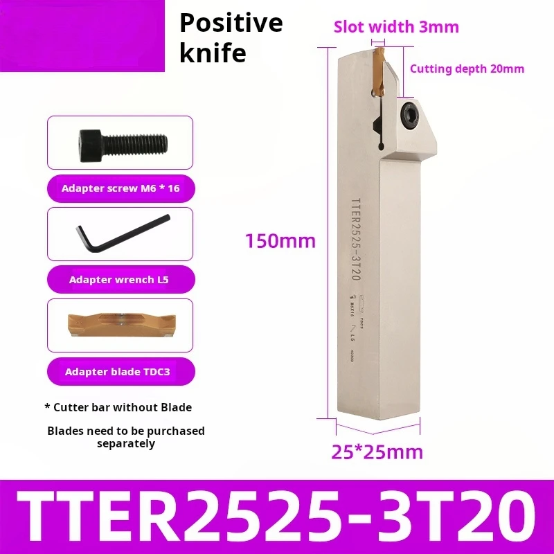 

Инструмент для токарной обработки внешних канавок TTER1212 TTER1616 TTER2020 TTER2525 2T17 3T20 4T25 5T25 TTER Lahte Cutter TTER1616-2T17