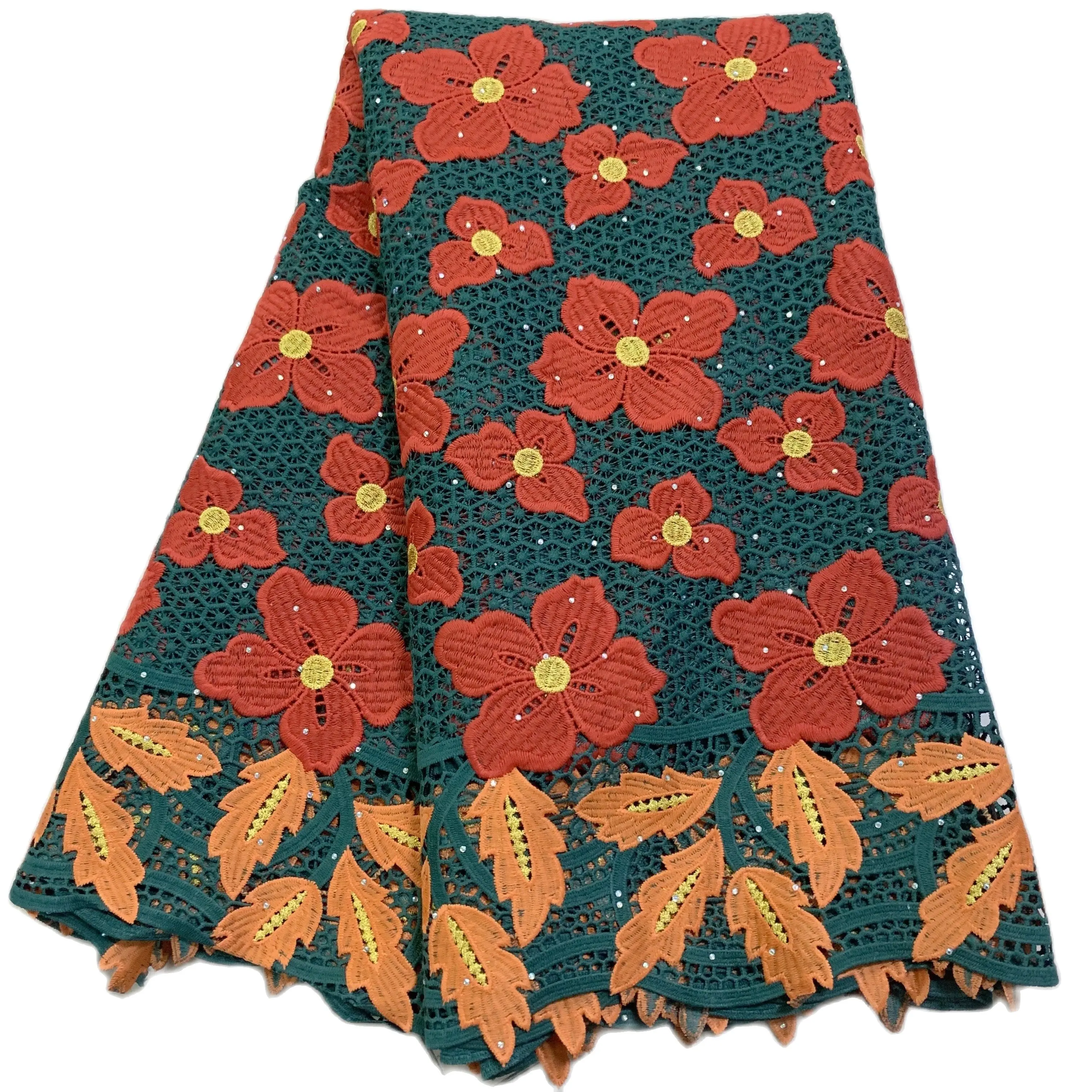 

African Lace Fabric 2023 High Quality Lace Nigeran Lace Fabric French Guipure Cord Lace Fabric For Party Sewing