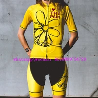 cycling jersey maillot bib pants sets bicycle clothing bib gel shorts ciclismo feminino women short sleeve love the pain summer