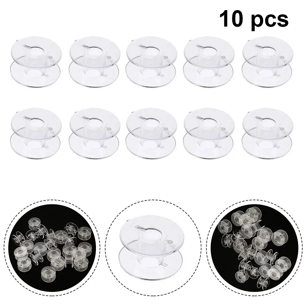

10pcs Sewing Machine Bobbins Clear Spools Empty Spool Bobbins Tailoring Embroidery Bobbin Sewing Machine Accessories