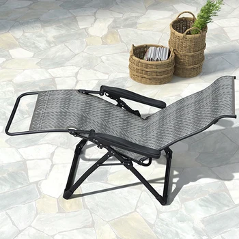 Portable Chaise Lounge Outdoor Lazy Chair Beach Chaise Lounge Stylish Patio Folding Bed Sofa Sillas Playa Individual Armchair