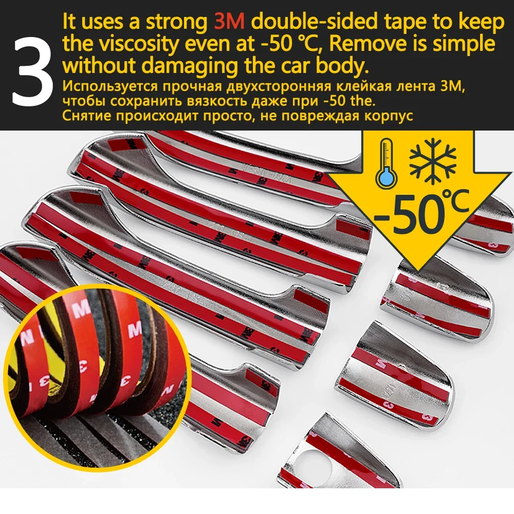 Хромированная Роскошная Дверная Ручка Защитная Наклейка Для Toyota Camry Daihatsu Altis Xv70