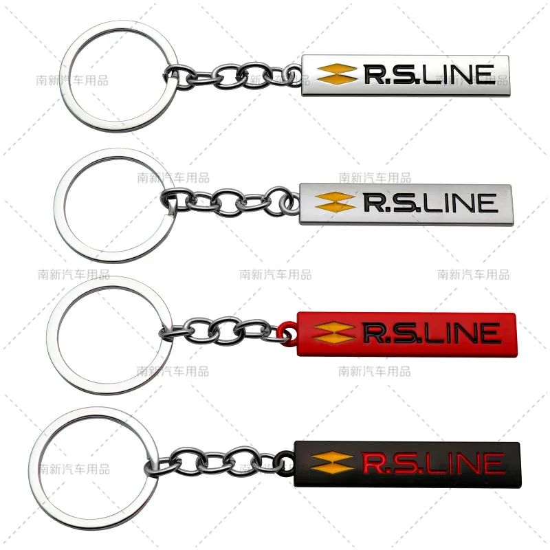 

Car Metal RS Line Logo Keyring Key Rings Chain Keychain Holder For Renault Captur Koleos Espace Clio 3 4 5 Twingo Megane Kadjar