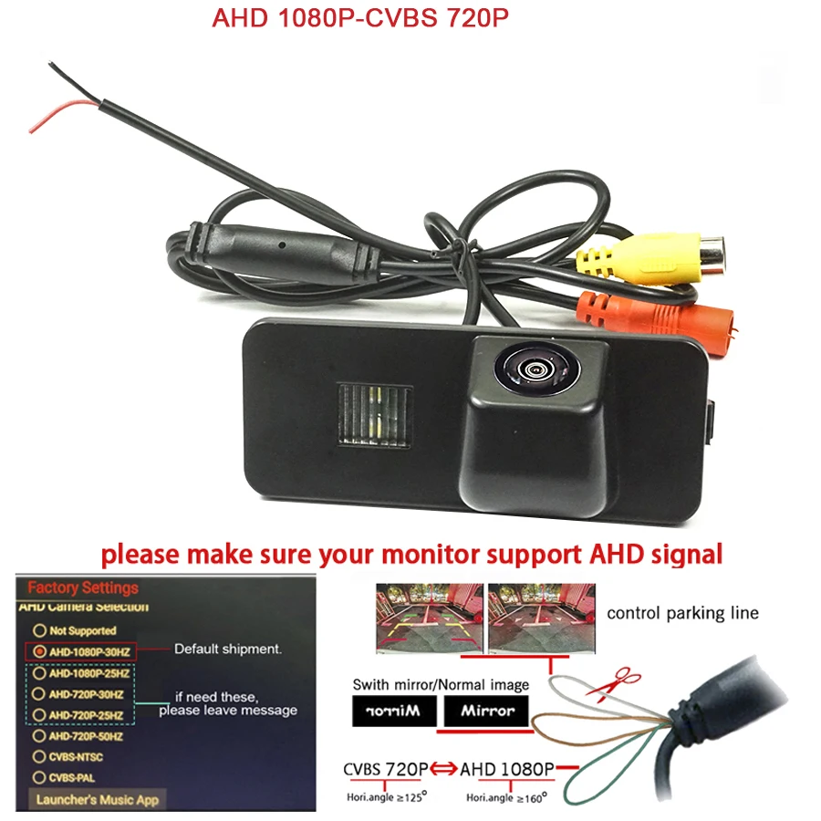 

AHD 1080P Rear veiw Camera for SKODA SUPERB VW GOLF V,GOLF 4,5,6/PASSAT CC/POLO(2C) hatachback/BORA GP/MK4 MK5 MK6 Dynamic track