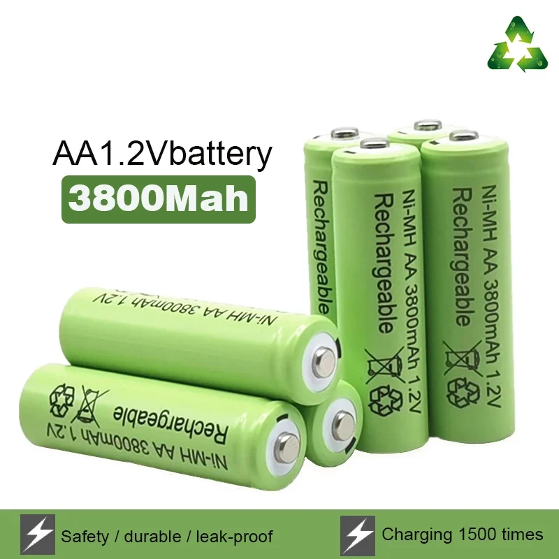 

3800mAh AA 1.2V battery Ni-MH rechargeable battery for Toy Remote control Rechargeable Batteries AA 1.2v 3800mah battery