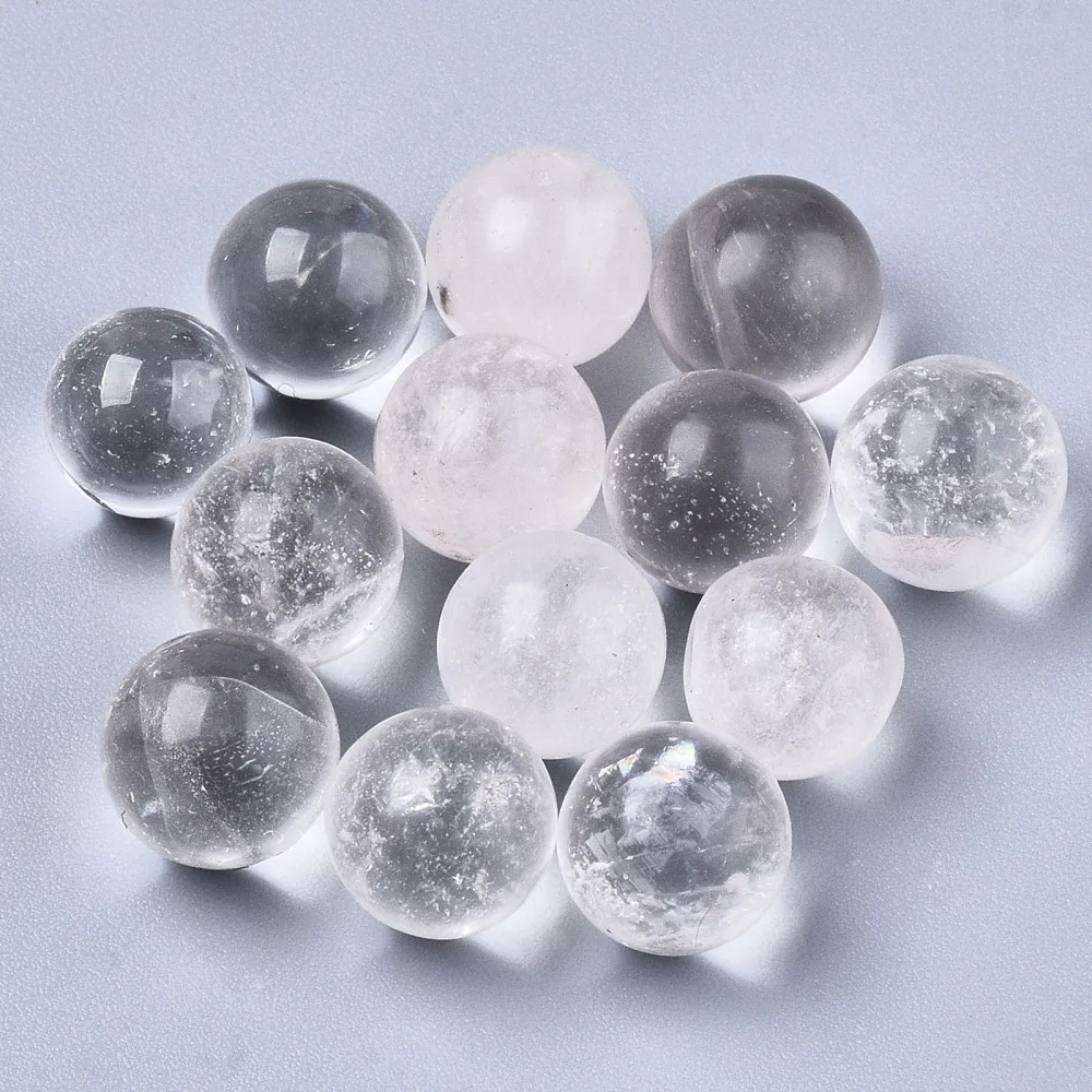 

200pcs 8mm Natural Quartz Crystal Beads for DIY Bracelets Necklaces Jewelry Making Decor Accessories Undrilled