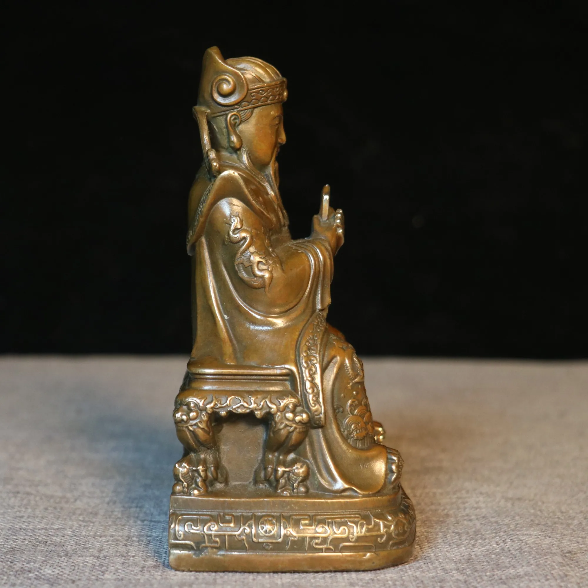 Латунная декоративная статуя Zi Wei Da Di — полностью латунный домашний декор для