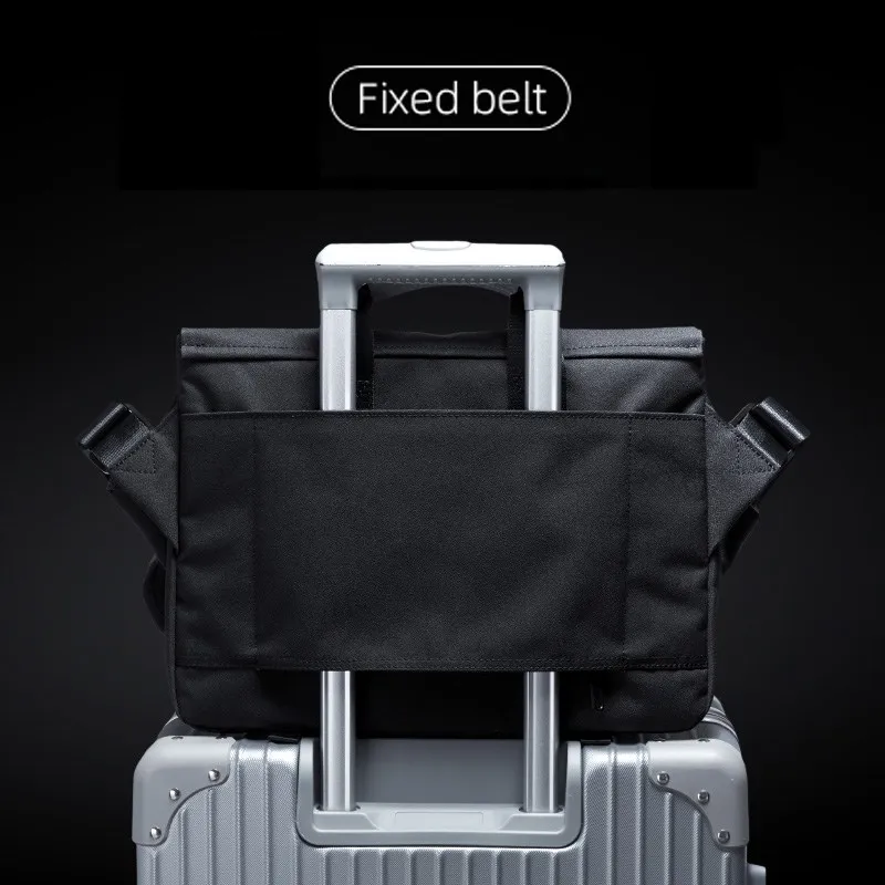 Oxford Premium Solid Men's Crossbody Bag Reflective Shoulder Sling Bag 14inch Large Capacity Multifunction Waterproof Antitheft 