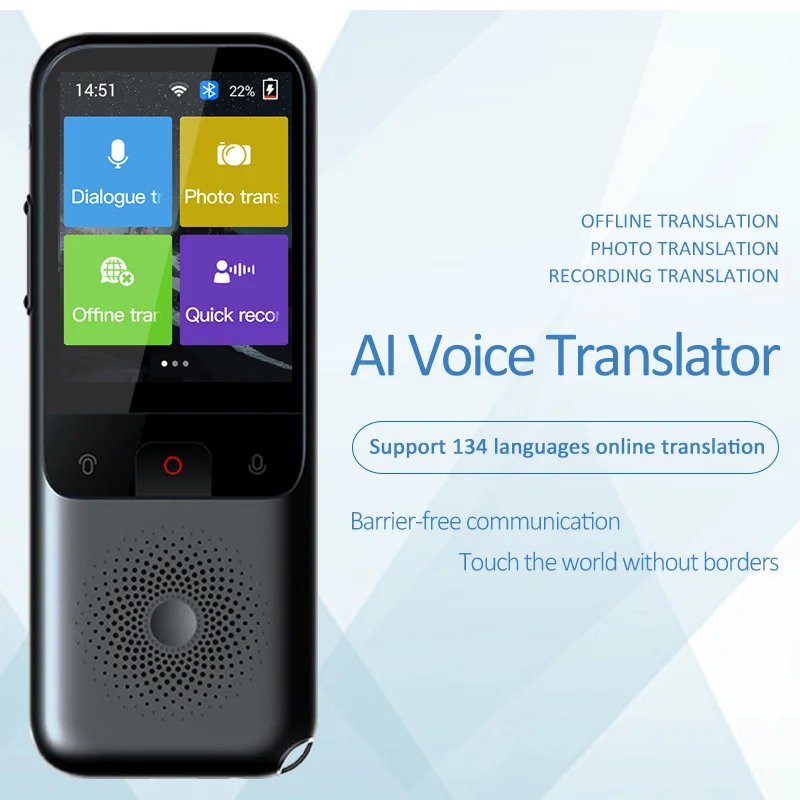 

Переводное устройство T11 в режиме реального времени, умный переводчик голоса для фото, 134 языков, портативный Перевод текста