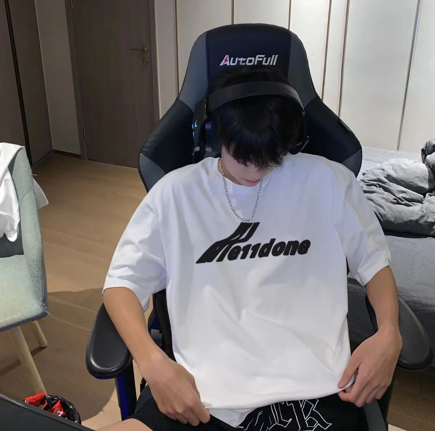 Тяжелый 320 г чистый хлопок Wedone Track модный бренд High Street свободная мужская пара