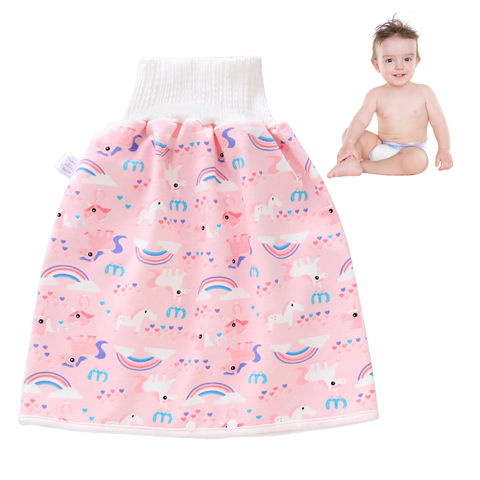 

Baby Diaper Skirts Cotton Diaper Shorts Cotton Anti Bed-Wetting Baby Cloth Diaper Guards For Boys Girls Night Time Sleeping