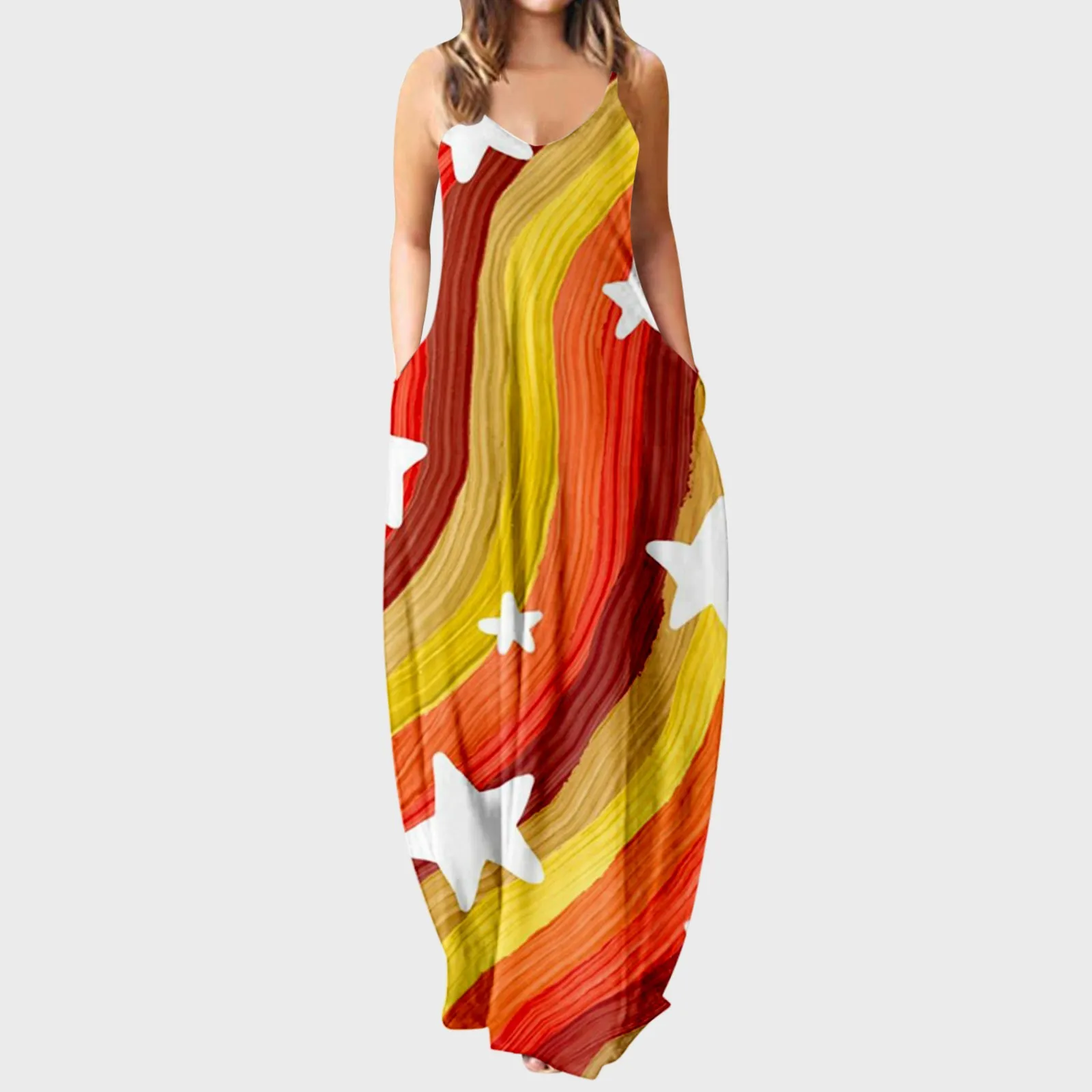 

Повседневное зимнее платье, подходящее для женщин, свободное платье без рукавов с принтом, пляжный сарафан, сексуальное Летнее цветочное пл...