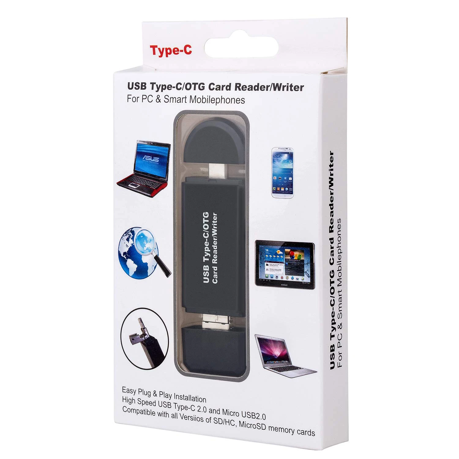 3 in 1 USB 3.0 Type C OTG Adapter Dongle USB-Micro USB-C USB-A Card Reader SD/TF For Laptop Computer SmartPhone images - 6