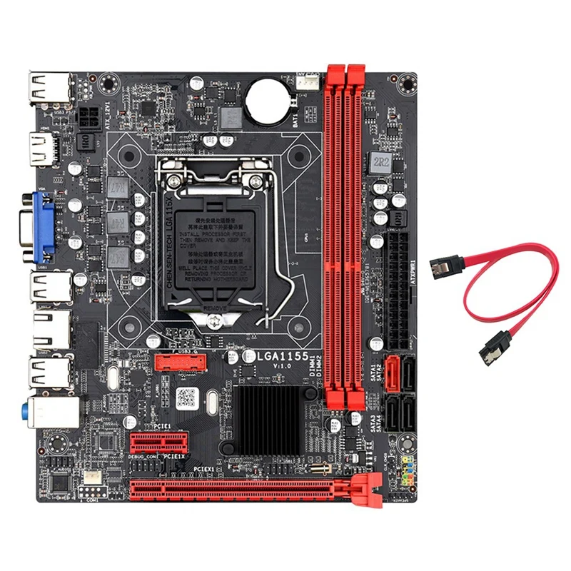 

B75M компьютерная материнская плата LGA1155 с кабелем SATA поддержка процессора Core I3 I5 I7 поддержка DDR3 ОЗУ B75M материнская плата