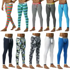 thermal underwear Men Long Johns Thicken Sexy Mens Under Pants Bottoms Pajama Low Rise Tight Legging in Pakistan