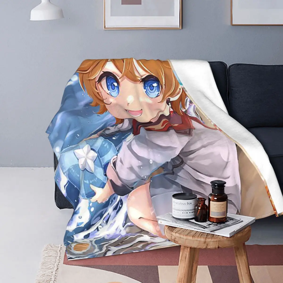 

Tartaglia Childe Genshin Impact Blankets Sofa Cover Flannel Spring Autumn Ajax Soft Throw Blankets for Home Car Rug Piece