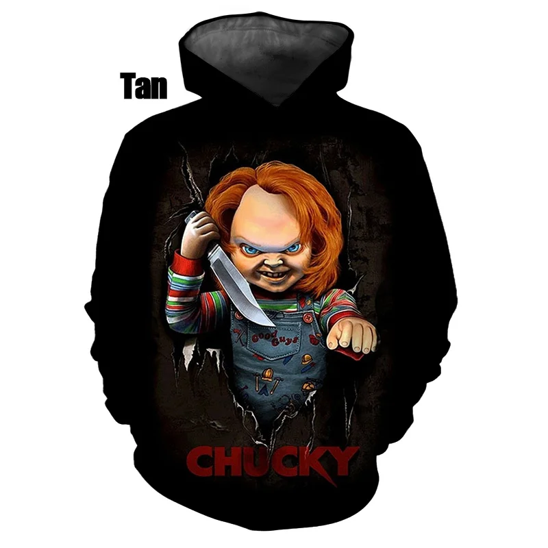 Movie C-Chucky 3D Print Hoodie Sweatshirts Men Women Fashion Casual Long Sleeve Pullover Print Streetwear Hoodies