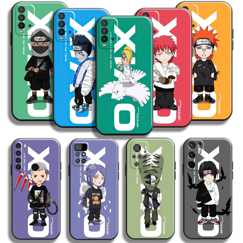 

Cute Akatsuki Naruto For Xiaomi Redmi Note 10 10S 10T 9 9S 9T 5G 8 8T Pro Case For Redmi 10 9 9T 9A 9C 8 8A Phone Case Carcasa
