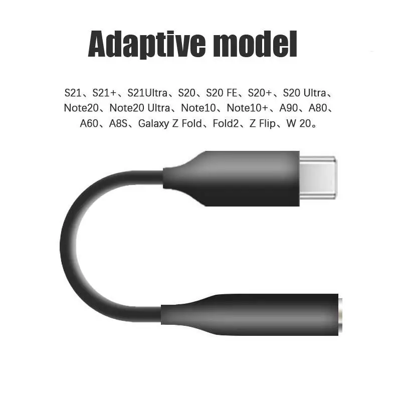 

USB Type C To 3.5mm Aux Adapter Type-c 3 5 Jack Audio Cable Earphone Cable Converter for Samsung Galaxy S21 Ultra S20 Note 20
