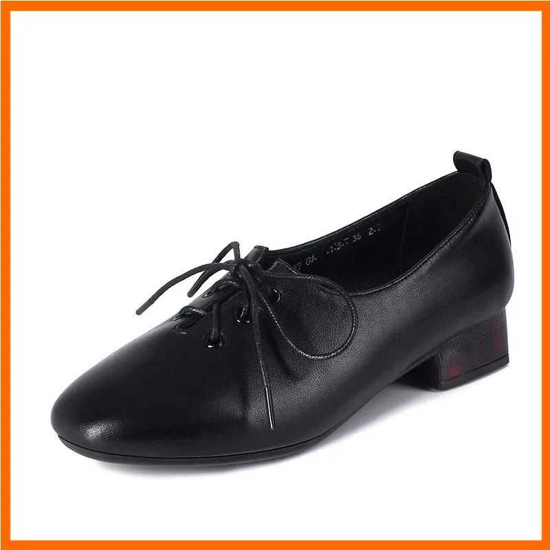 

Женская обувь больших размеров 35-43, Весенняя модная обувь из натуральной кожи, Женская обувь в британском стиле для мам для женщин