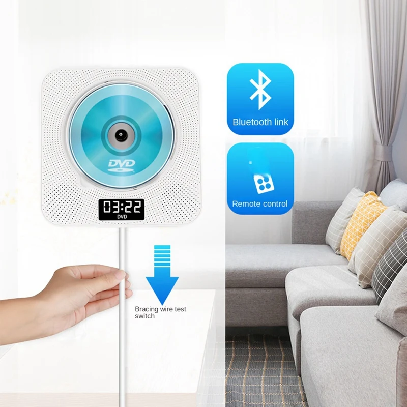 Портативный CD-плеер с Bluetooth белый