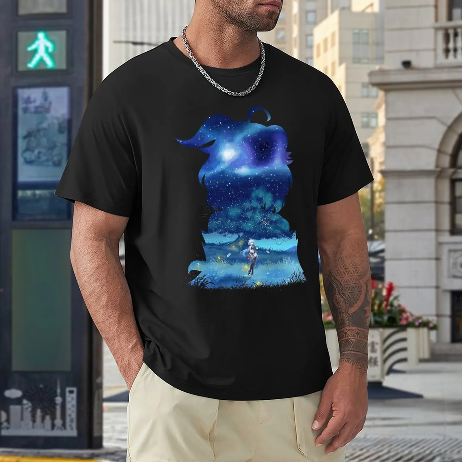 

Ganyu Games Genshin Impact T Shirts Men Shirt Fashion Clothes Graphics Sweatshirt 100% Cotton TShirts Tee Top
