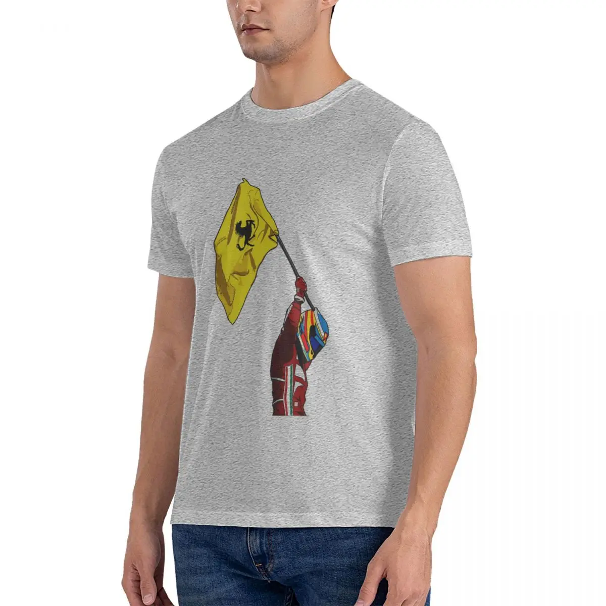 Футболка с коротким рукавом и круглым вырезом из хлопка