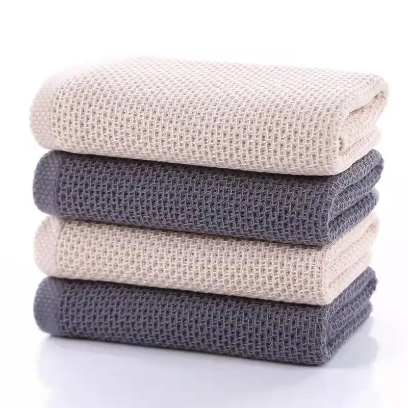 

3/4 Pcs Cotton Face Towels Creative Honeycomb Waffle Solid Color Hand Towel Super Absorbent Soft Household Washcloth