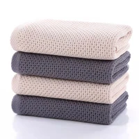 34 pcs cotton face towels creative honeycomb waffle solid color hand towel super absorbent soft household washcloth