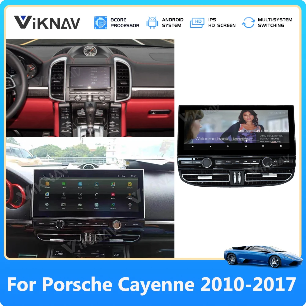 

Автомагнитола для Porsche Cayenne 2010-2017, мультимедийный проигрыватель на Android с экраном 12,3 дюйма и Blu-ray, стереоприемник, GPS-навигация