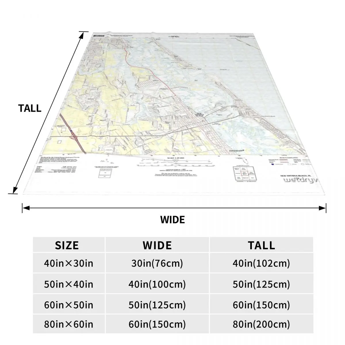 Новое покрывало USGS TOPO с картой Флориды FL пляжное одеяло 20120716 ТМ на кровать мягкое