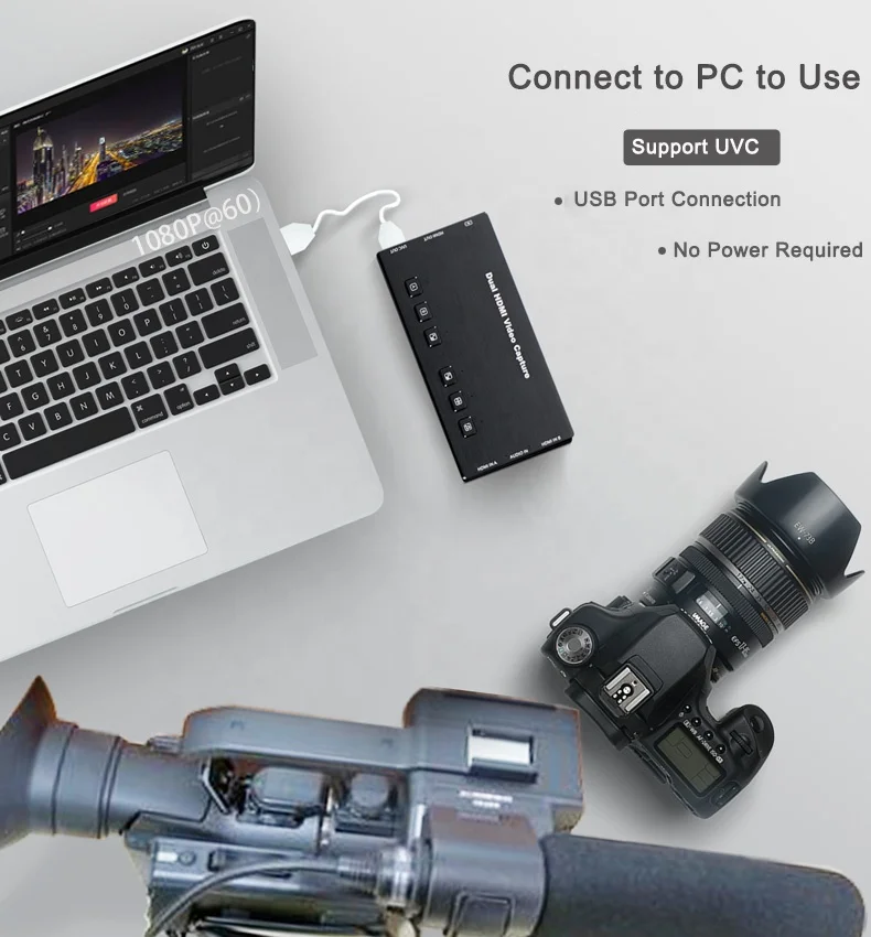 DIGICAST Dual HD видеозахват для прямой трансляции игр 1080P аудио и видео Захват